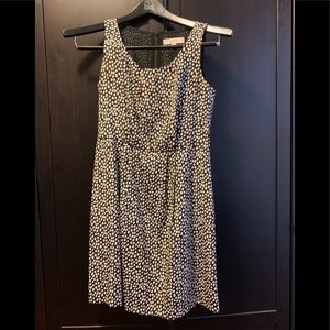 LOFT Black and white dotted dress